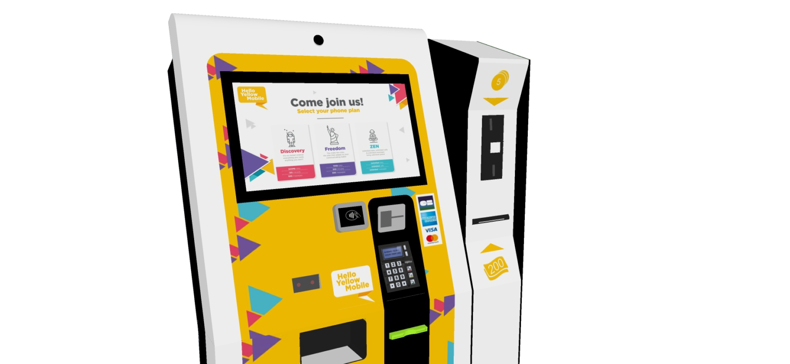 Borne de distribution de carte SIM-cash-IPM France